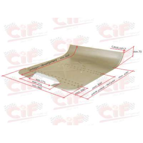 Lamierato pedana per VESPA GT125 (VNL2) - TS125 (VNL3), VESPA SPRINT 150 (VLB1) - SPRINT VELOCE (VLB2), VESPA RALLY 180-200 (VSD1) (VSE1)