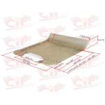 Lamierato pedana per VESPA 125 (VNC1) - GT125 (VNL2), VESPA GL150 (VLA1) - SPRINT 150 (VLB1) - SUPER 150 (VBC1), VESPA 180SS (VSC1) - RALLY 180 (VSD1)