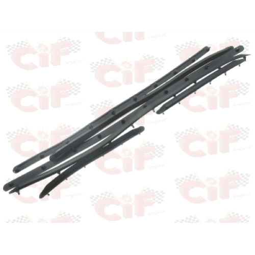 Kit strisce pedana Vespa 50 N-R in gomma