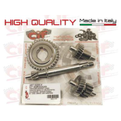 KIT INGRANAGGI RAPPORTI ALLUNGATI PER VARIATORE PIAGGIO SI'-CIAO-BRAVO 10055-K