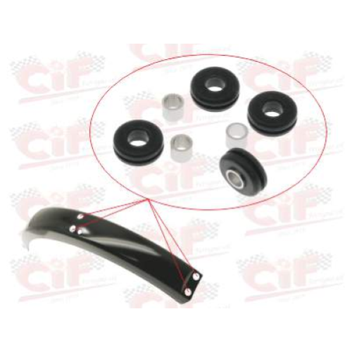 Kit di 4 gommini e 4 distanziali per fissaggio parafango posteriore CIAO PX