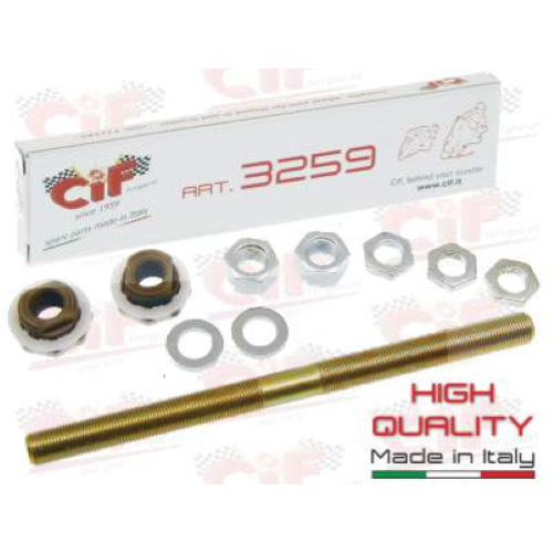 Kit asse ruota anteriore per ciclomotori Piaggio Ciao, Bravo, S , Superbravo, Boxer, Grillo, Boss - M11x165mm