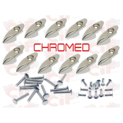 Kit 12 puntalini Vespa 50 SPECIAL, 90/125 PRIMAVERA/ET3 - CROMATI HIGH QUALITY