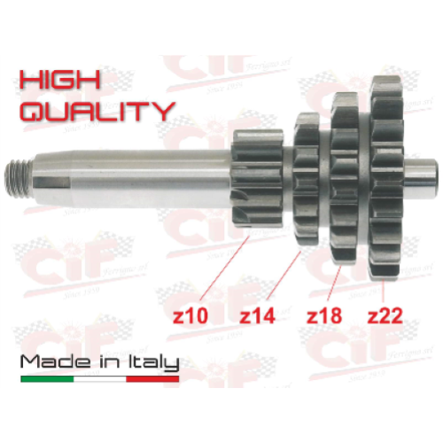 Ingranaggio quadruplo multiplo cambio 10-14-18-22 Vespa 50, 90, 125 ET3 Primavera, PK