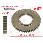 Ingranaggio 1  marcia Z57, H:11mm Vespa 180/200 RALLY, PX-PE