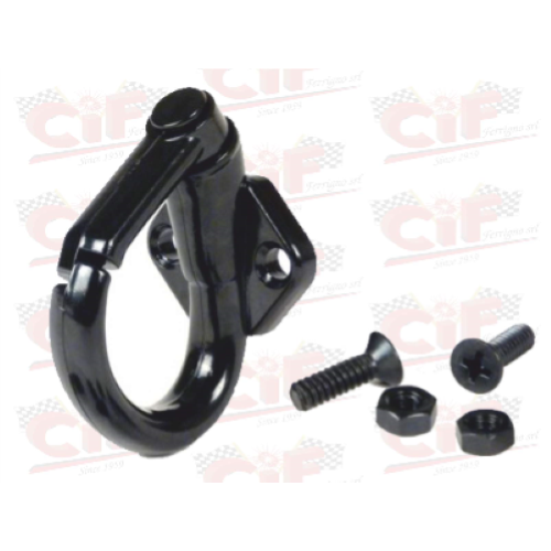 Gancio porta borsa nero in alluminio per Vespa