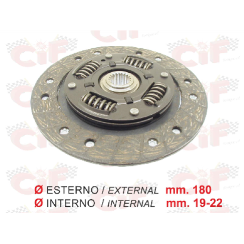 Disco frizione per   esterno mm. 180 ,   interno 19 - 22 mm per PORTER DIESEL 1200 (dal  95)- PORTER DIESEL 1400 (dal  95)