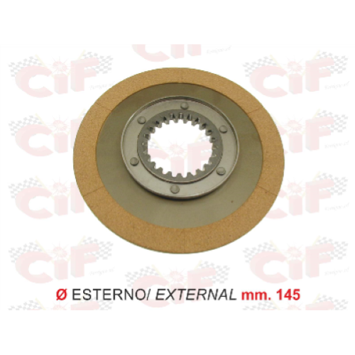 Disco frizione con scodellino per APE MP-CAR-175   esterno mm. 145