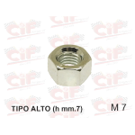 Dado esagonale zincato M7