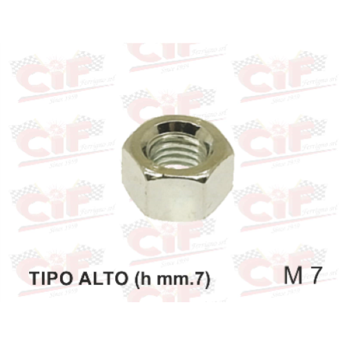 Dado esagonale zincato M7