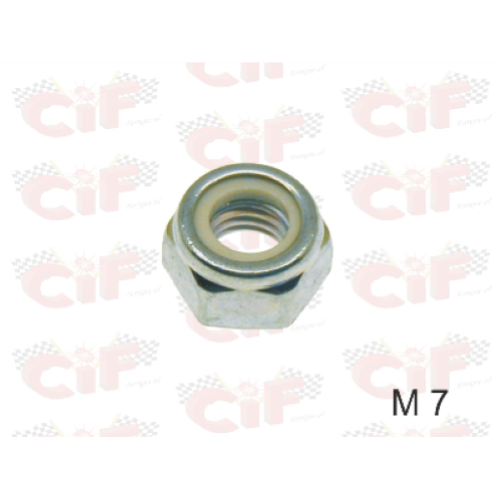 Dado esagonale autobloccante zincato M7