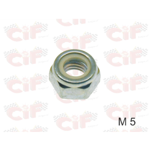 Dado esagonale autobloccante zincato M5