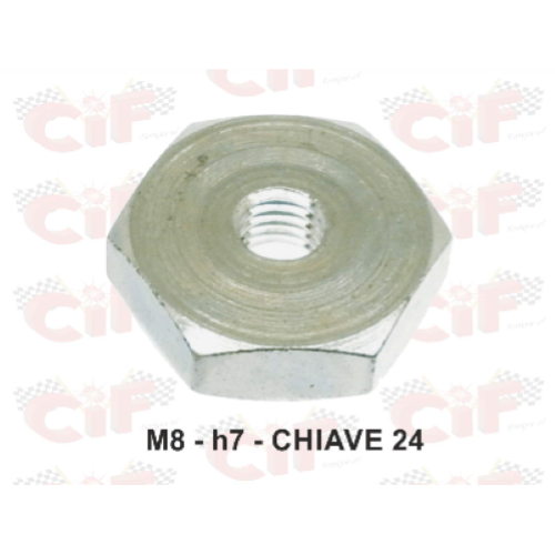 DADO DI REGOLAZIONE VARIATORE - M8 - h7 - CHIAVE 24