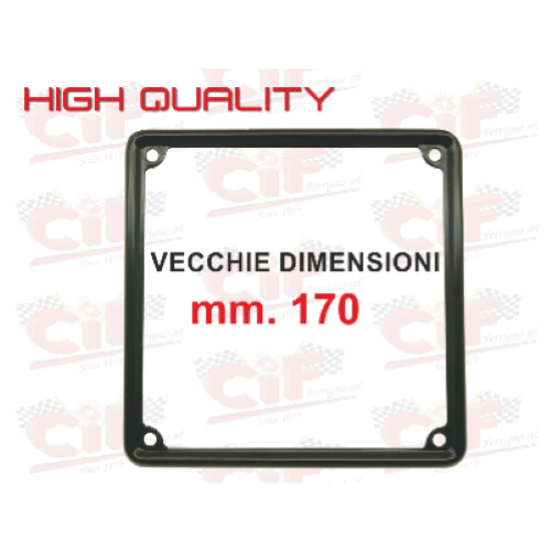 Cornice targa in plastica nera 17x17cm MOTO VESPA d'epoca 80 90 98 125 150 160 1