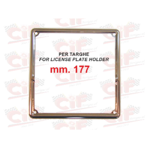 Cornice targa vespa cromata misura 180x180mm europea
