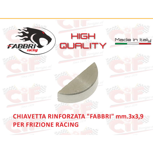Chiavetta rinforzata FABBRI, 3x3,9mm per frizioni racing per Vespa smallframe, APE