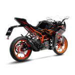15255FBU SCARICO LEOVINCE KTM RC 125 2022 - 2023 LV-10 FULL BLACK STAINLESS STEEL EURO 5 4T KTM RC
