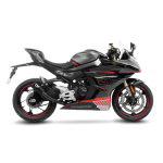 15265FBU SCARICO LEOVINCE CF MOTO 450 SS / 450 SR 2023 - LV-10 FULL BLACK STAINLESS STEEL EURO 5 4T CF400-6F