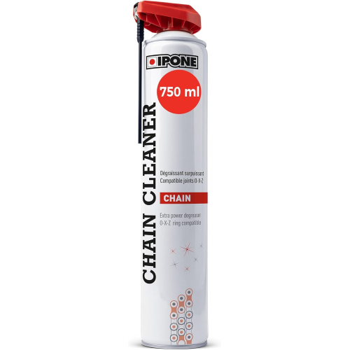 IPONE – Sgrassatore Catena Moto Chain Cleaner – Flacone Spray Multiposizione 750 ml - Efficace contro il Grasso più ostinato - Getto Potente e Preciso senza Schizzi