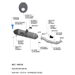 14433X SCARICO LEOVINCE SUZUKI DR 650 SE 1996 - 2015 X3 EVO STAINLESS STEEL 4T