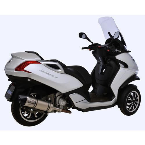 14108E SCARICO LEOVINCE PEUGEOT METROPOLIS 400i 2013 - 2016 LV ONE EVO STAINLESS STEEL EURO 3 4T X1AA
