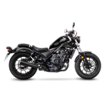 15006B SCARICO LEOVINCE HONDA CMX 300 REBEL 2017 - 2022 CLASSIC RACER BLACK EDITION STAINLESS STEEL 4T NC53