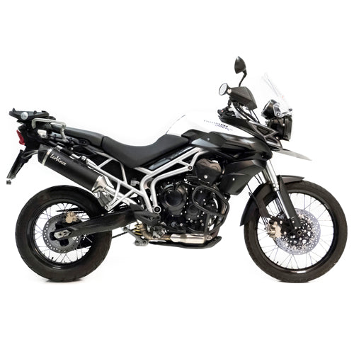 14006 SCARICO LEOVINCE TRIUMPH TIGER 800 XC/XCA/XCX/XR/XRX 2011 - 2016 NERO STAINLESS STEEL EURO 3 4T A08- A082