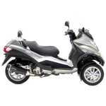 14005 SCARICO LEOVINCE PIAGGIO MP3 400/LT/RST 2007 - 2012 NERO STAINLESS STEEL EURO 3 4T M59- M64
