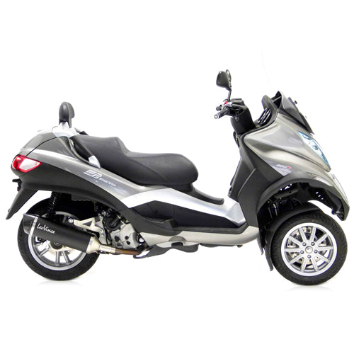 14005 SCARICO LEOVINCE PIAGGIO MP3 400/LT/RST 2007 - 2012 NERO STAINLESS STEEL EURO 3 4T M59- M64