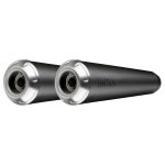 9760B SILENZIATORE SCARICO KIT d. 50 DESTRO & SINISTRO LEOVINCE UNIVERSALE ALL BIKES null - CLASSIC RACER BLACK EDITION STAINLES