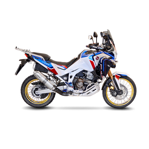 14355E SCARICO LEOVINCE HONDA CRF 1100 L AFRICA TWIN/ADVENTURE SPORT/DCT 2020 - 2023 LV ONE EVO STAINLESS STEEL EURO 5 4T SD08-