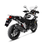 15304B SCARICO LEOVINCE SUZUKI V-STROM 1000 2014 - 2016 LV-12 BLACK EDITION STAINLESS STEEL EURO 3 4T DD