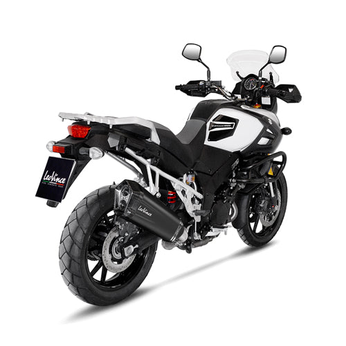 15304B SCARICO LEOVINCE SUZUKI V-STROM 1000 2014 - 2016 LV-12 BLACK EDITION STAINLESS STEEL EURO 3 4T DD