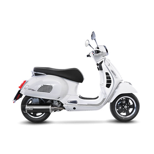 14059K SCARICO LEOVINCE PIAGGIO VESPA GTS 300 HPE/SUPER/SEI GIORNI 2019 - 2020 NERO STAINLESS STEEL EURO 4 4T MA3C