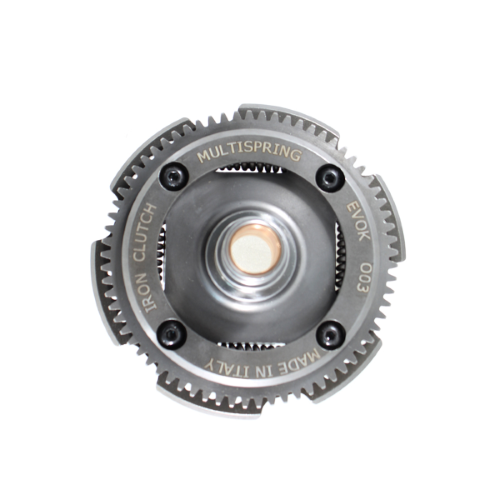 Rapporti 27-69 denti dritti EVOK Iron Clutch MULTISPRING con cestello rdp in alluminio e parastrappi rinforzato per Vespa 50, 90, 125 ET3 Primavera, PK