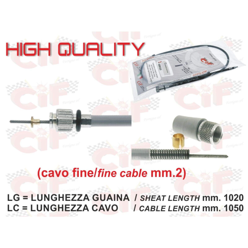 Cavo filo cordina trasmissione contachilometri per VESPA GS 150 GL 150 filo 2mm