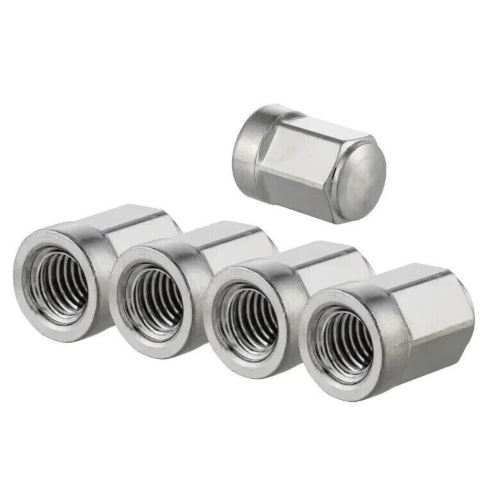 KIT 5 DADI DADO CROMATO M8x1,25 CERCHI TUBELESS SIP SCOOTERSHOP VESPA LAMBRETTA