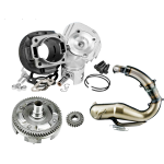KIT GRUPPO TERMICO 102 CC DM 55 POLINI CAMPANA MARMITTA PER VESPA 50 SPECIAL R L
