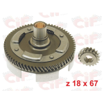 Campana rapporti primaria denti elicoidali CIF Z:18x67 - con parastrappi