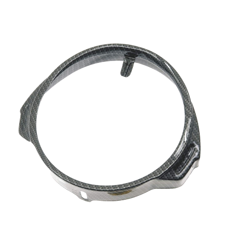 Cornice fanale CARBONE LOOK per Vespa PX125, 150, 200, Ø140mm