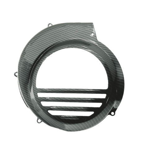 COPRIVENTOLA IN FERRO " CARBONE LOOK " VESPA PX FRENO DISCO - PXE ARCOBALENO