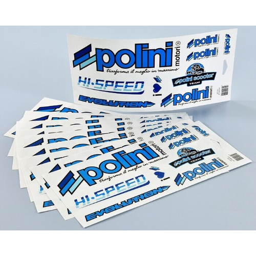 SET ADESIVI POLINI 225.020 FOGLIO A4 DECORAZIONE STICKERS CARENA SCOOTER