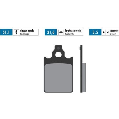 Pastiglie freno POLINI organiche per Vespa PX freno a disco - S21