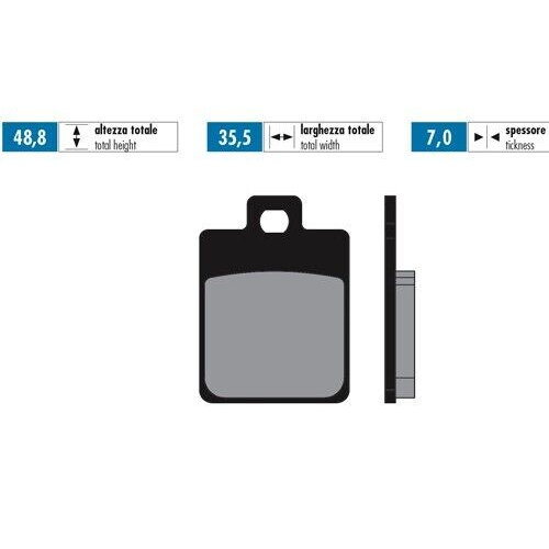 Pastiglie freno anteriore POLINI for race per pinza ZIP SP, Vespa 50, 125 LX, Pr