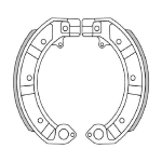 Ganasce freno POLINI Vespa PX, PK XL, HP, PX, ETS, GTR, Sprint, GL 176.0128