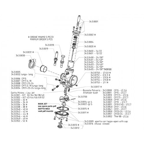 Coperchio valvola gas carburatore POLINI CP