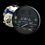 CONTACHILOMETRI NERO 160 KM/h per vespa PX PE Arcobaleno 125 150 200 adattabi