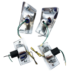 frecce a LED vespa PX PE 80 125 150 200 anteriori posteri cromate lenti traspare