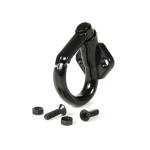 Gancio porta borsa -QUALITÀ OEM- Vespa V50, V90, PV, ET3, PK, PX, T5 125cc, Rally, Sprint, GT, GTR, SS180, GL, Super, GS160, GS 150, VNA, VNB, VBA, VBB - alluminio NERO