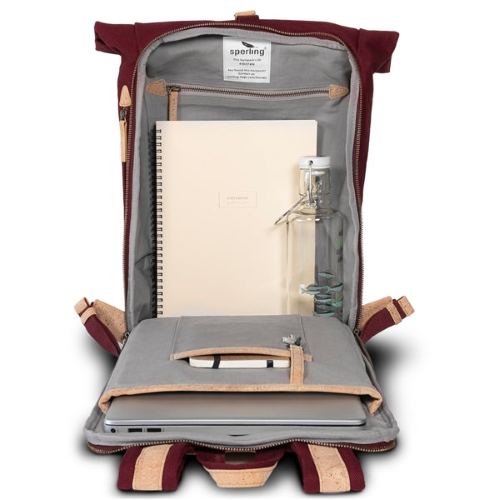 Zaino SPERLING VESPA-Rider Cioccolato con il logo SIP 40-55x28x13 mm 19 litri